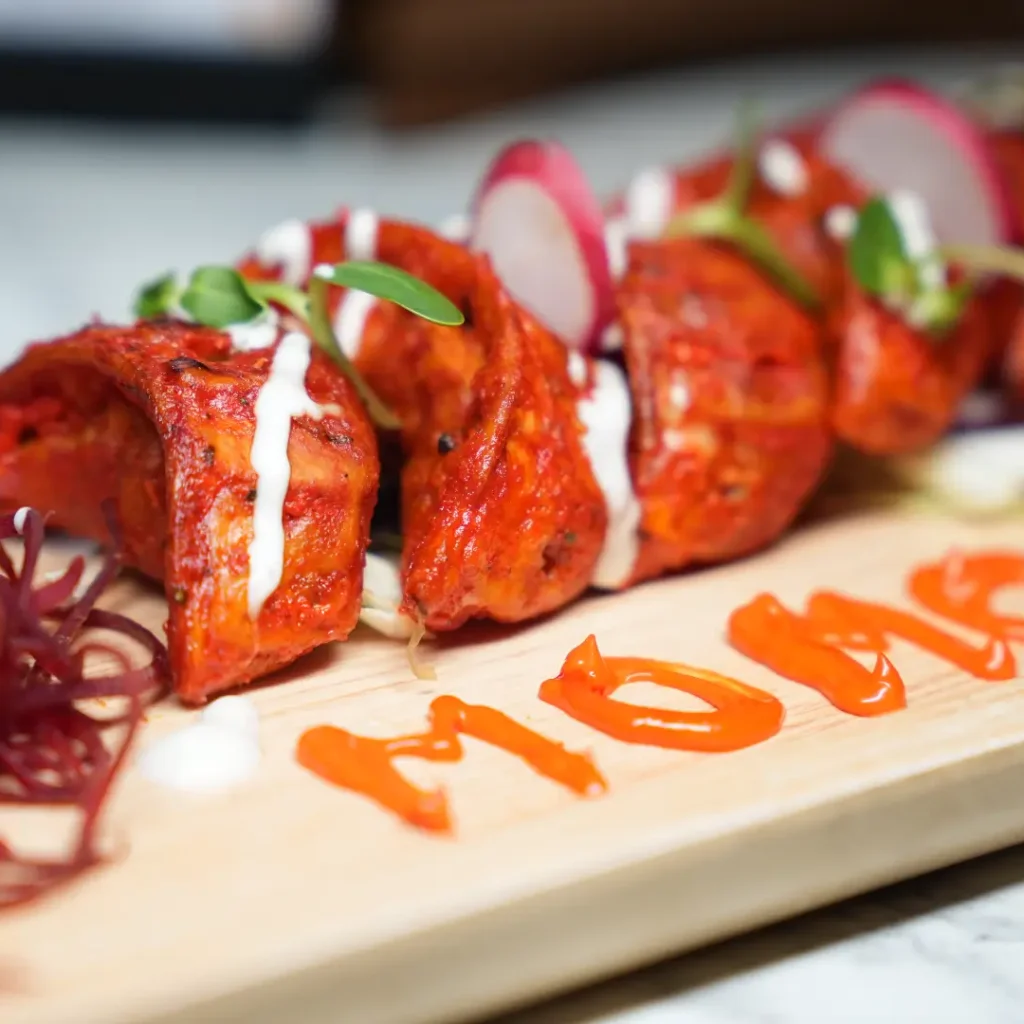 close up of momos served at punjabland brampton