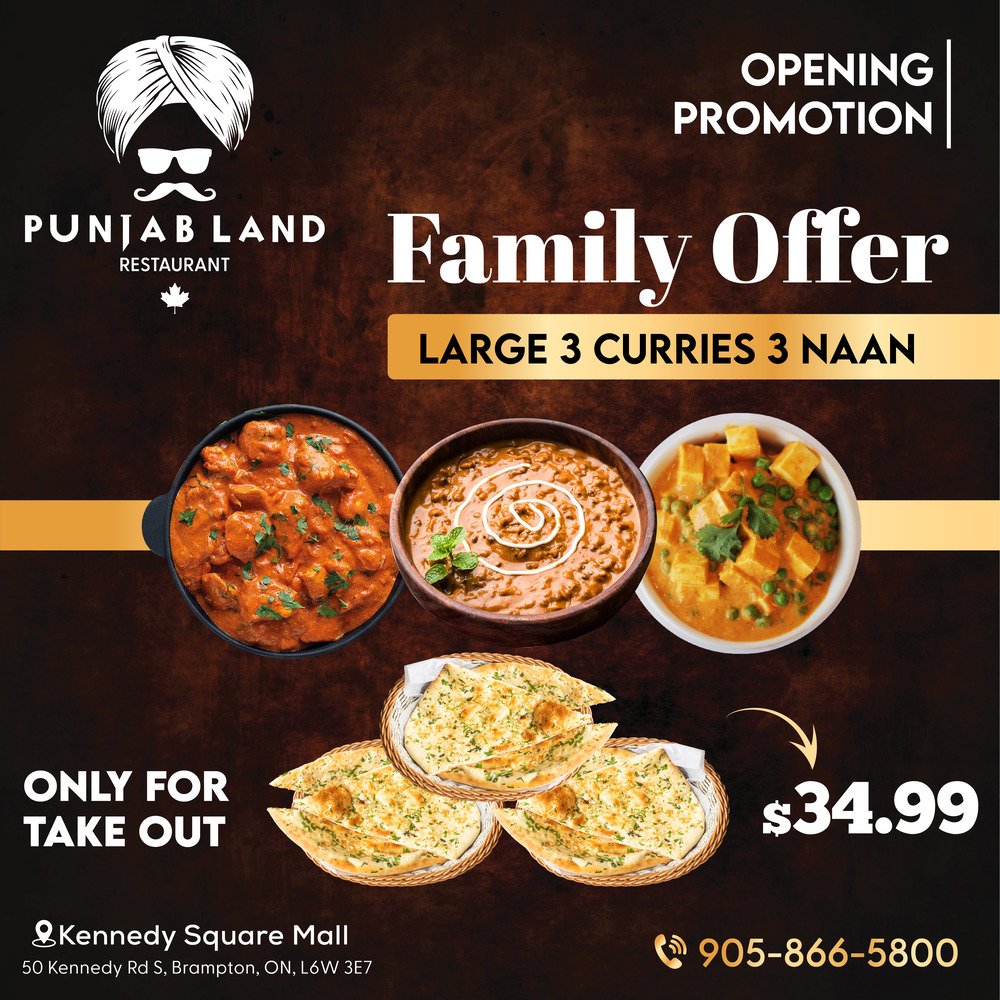 Family Offer Large Naan & Curry