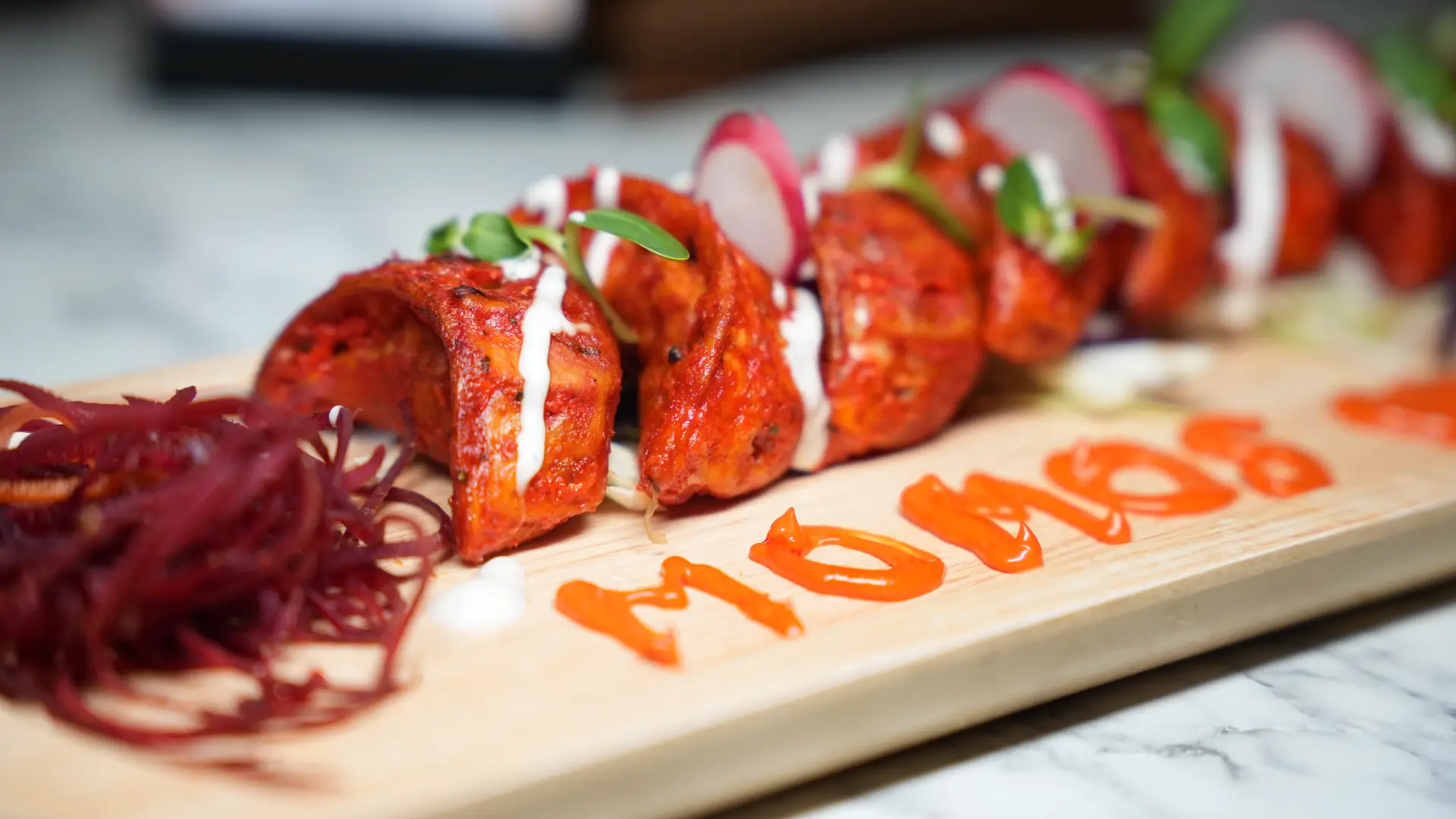 close up of momos served at punjabland brampton