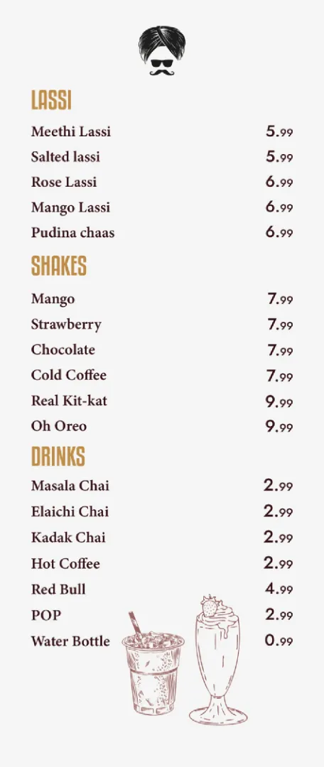 punjabland brampton drinks menu