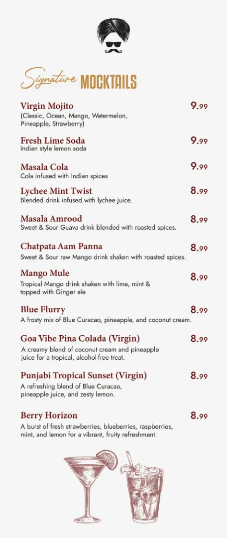 punjabland brampton drinks menu