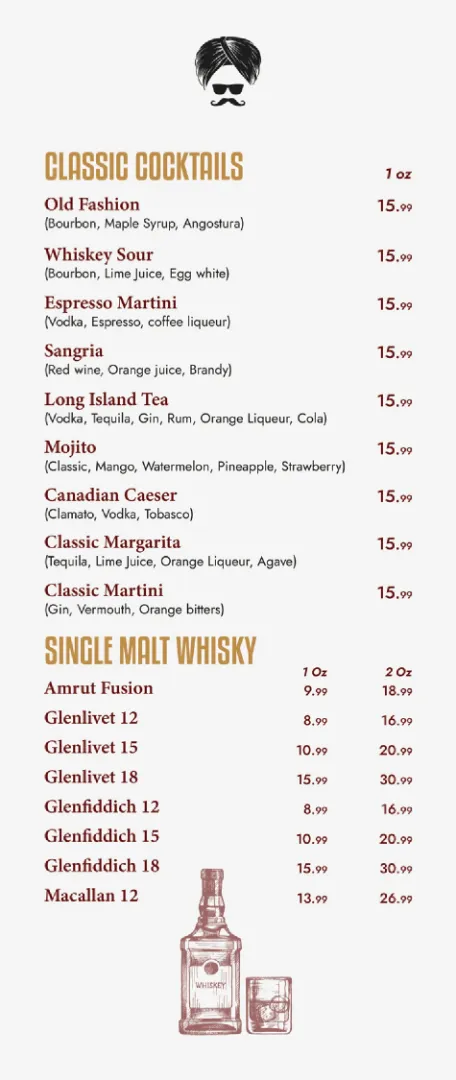 punjabland brampton drinks menu