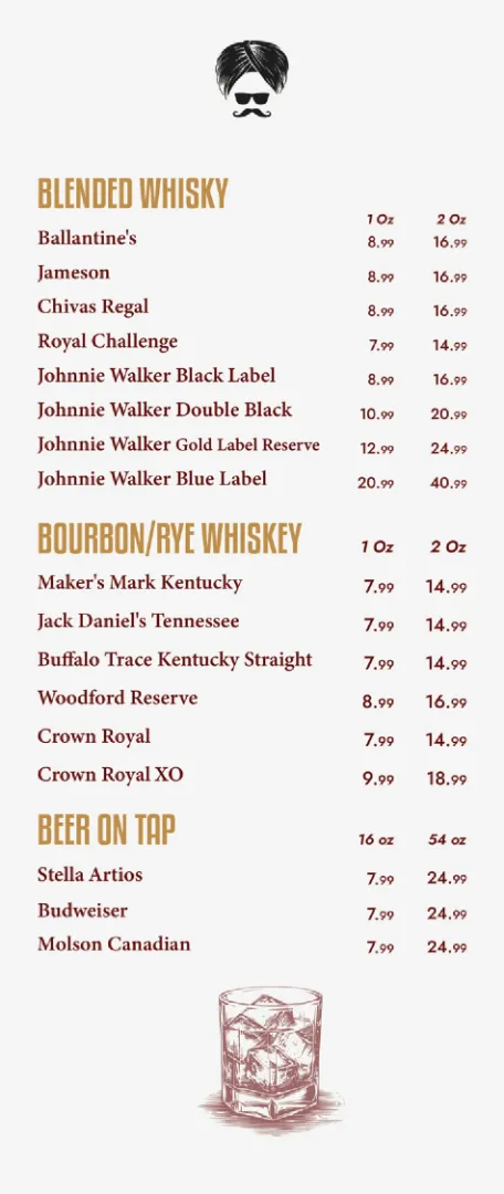 punjabland brampton drinks menu