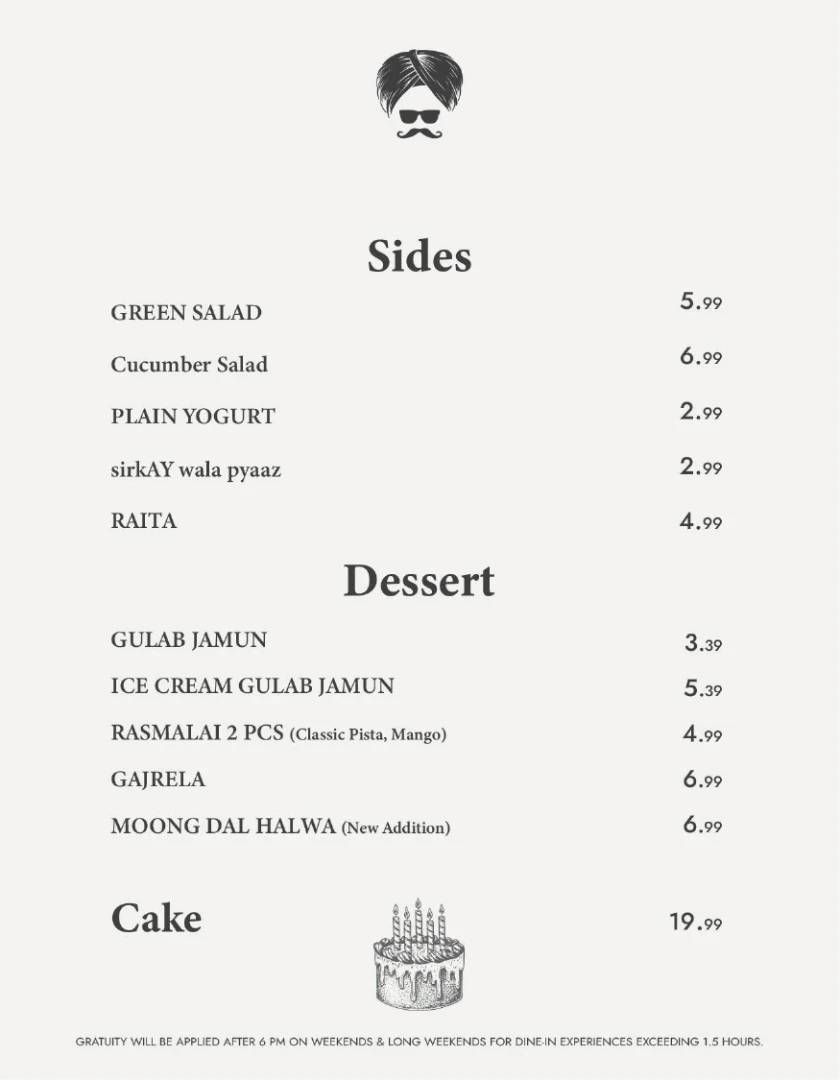 punjabland menu